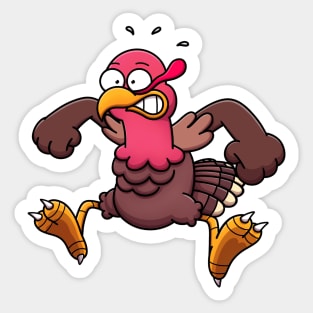 Scared Turkey Sticker